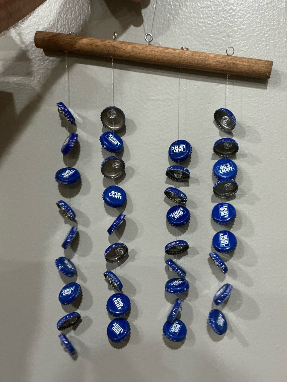Handmade Bud Lite Bottle Cap Hanging Wind Chime